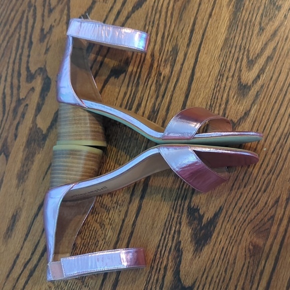 Jeffrey Campbell Issa Boho Peasant Romantic Strappy Rose Metallic Kitten Heel 9 - Picture 5 of 10